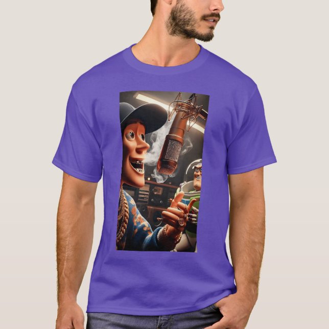 Tecknad Studio Rapper Vibes familj T Shirt (Framsida)