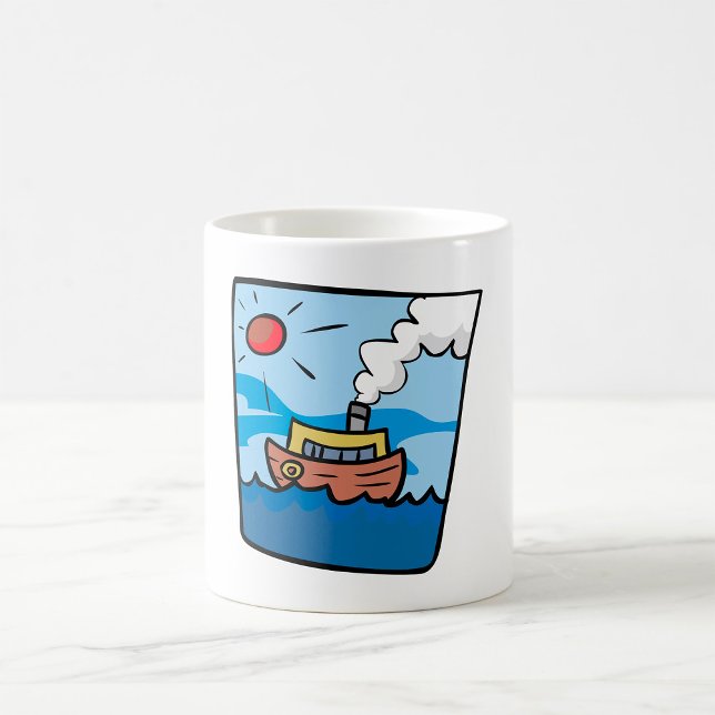 Tecknad Styrning av Vinkara havsbottnen Kaffemugg (Skapare uppladdad)