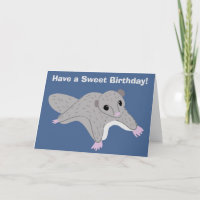 Tecknad Sugar Glider Illustration Anpassningsbar B