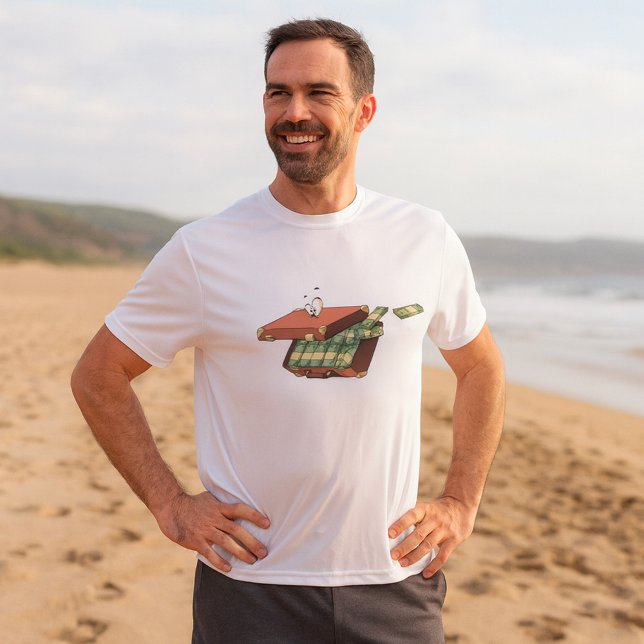 Tecknad Suitcase Fullt of Money Pengarar Bundles T Shirt (Skapare uppladdad)