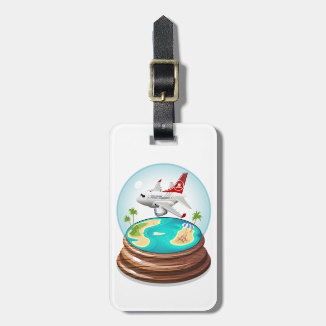 Tecknad Summer Cristal Boll Bagagebricka (Vertikal Framsida)