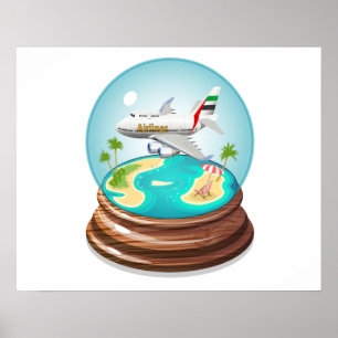 Tecknad Summer Cristal Boll Poster