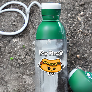 Tecknad Sup Dawg Hotdog Sticker Klistermärken