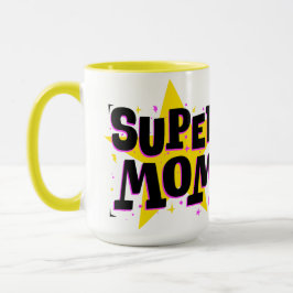 Tecknad super mamma mugg