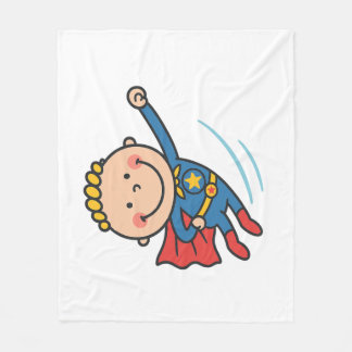 Tecknad SuperBoy Flies Kids T-Shirt Fleecefilt