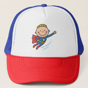 Tecknad SuperBoy Flies Kids T-Shirt Keps