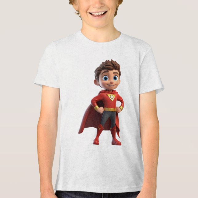 Tecknad Supper Hero T Shirt (Framsida)