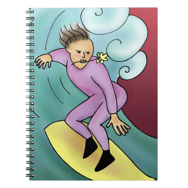 Tecknad Surfer Anteckningsbok (Framsidan)