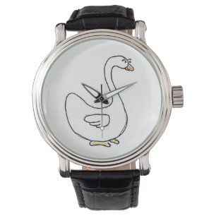 Tecknad Svan Gracval White Bird Design Armbandsur