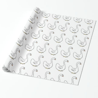 Tecknad Svan Gracval White Bird Design Presentpapper