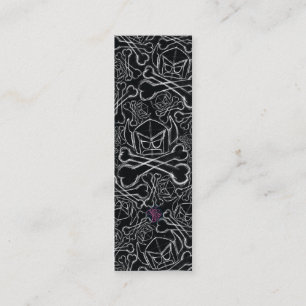 Tecknad Svep på svart Mini Visitkort