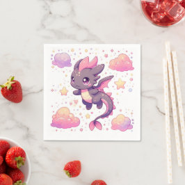 Tecknad Sweet Dragon Baby Shower Pappersservett