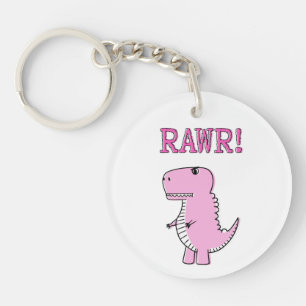 Tecknad T-Rex Dinosaur för Rosa av ljus och Arg
