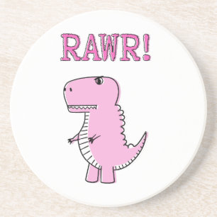 Tecknad T-Rex Dinosaur för Rosa av ljus och Arg Underlägg