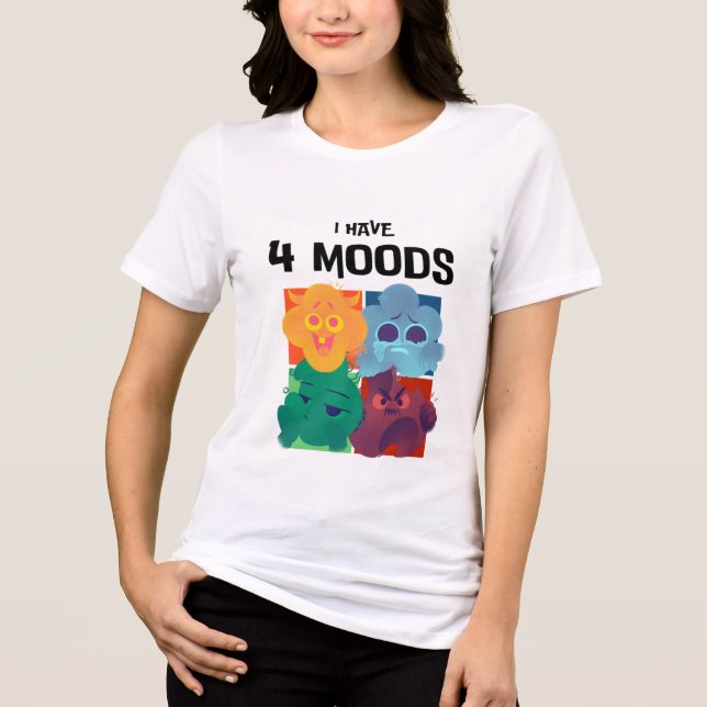 Tecknad T-Shirt Design för färgad cute Monster (Framsida)