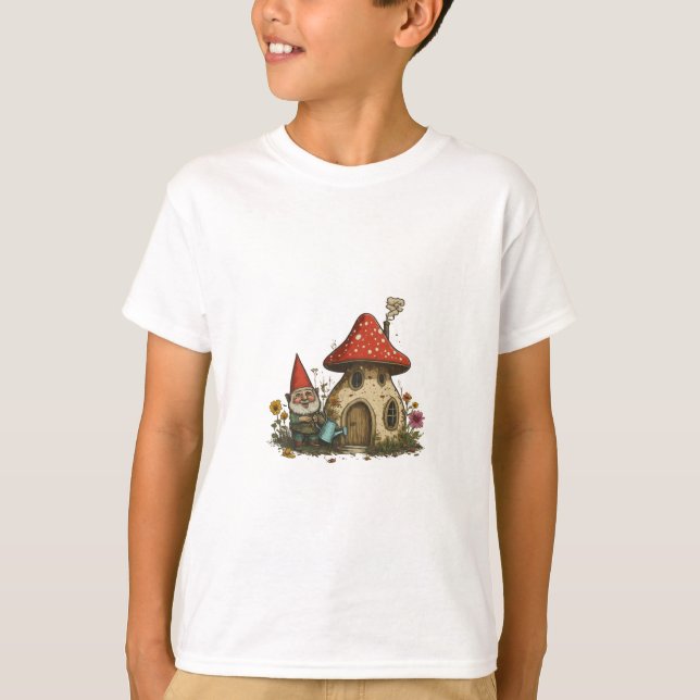 Tecknad T-shirt-design T Shirt (Framsida)