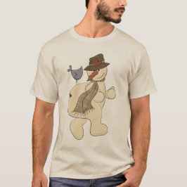 Tecknad t-shirt för julskjortan i snögubbe Helgdag