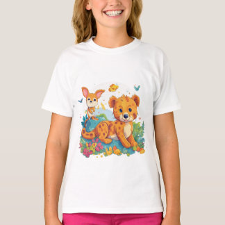 Tecknad T-Shirt - Roligt Wildlife Art