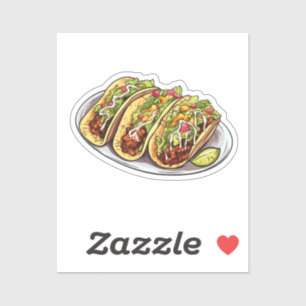 Tecknad taco klistermärken