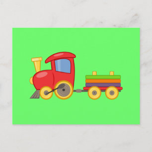 Tecknad Tåg Vykort