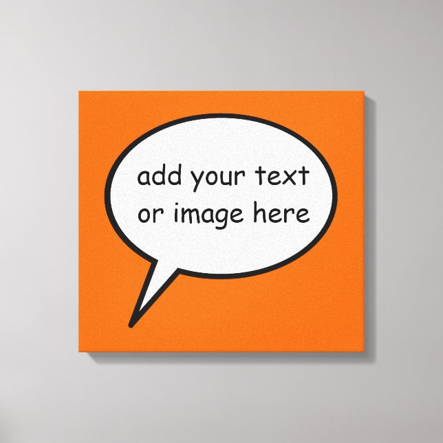 tecknad tal ballongdekan canvastryck (Framsida)