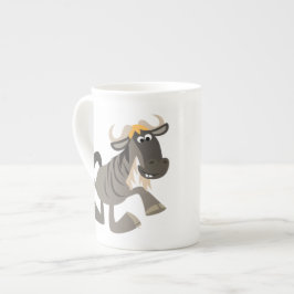 Tecknad Tap Dancing Wildebeest Bone China Mugg Benporslin Mugg