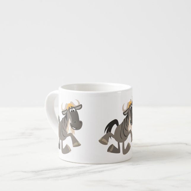 Tecknad Tap Dancing Wildebeest Espresso Mugg Espressomugg (Framsida vänster)
