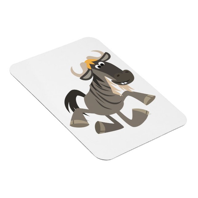 Tecknad Tap Dancing Wildebeest Flexible Magnet (Högersidan)