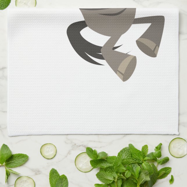Tecknad Tap Dancing Wildebeest Kitchen Towel Kökshandduk (Vikta)