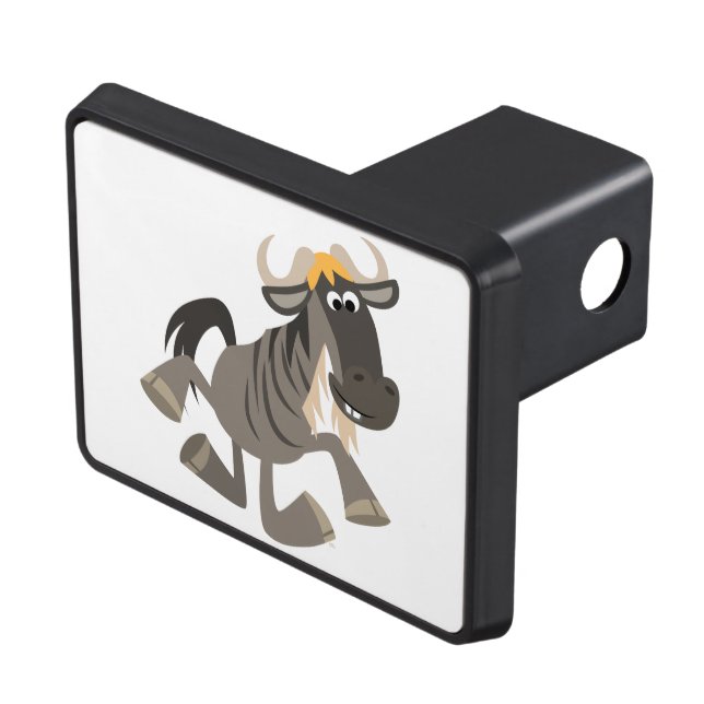 Tecknad Tap Dancing Wildebeest Trailer Hitch Cover Skydd För Dragkrok (Topp Höger)