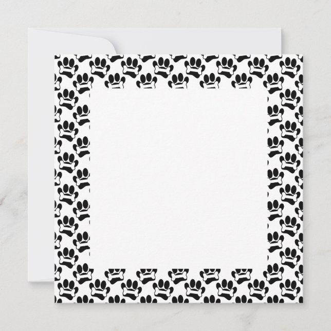 Tecknad Tass och benen Mönster DIY Blank (Framsida)