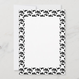 Tecknad Tass och benen Mönster DIY Blank Inbjudningar