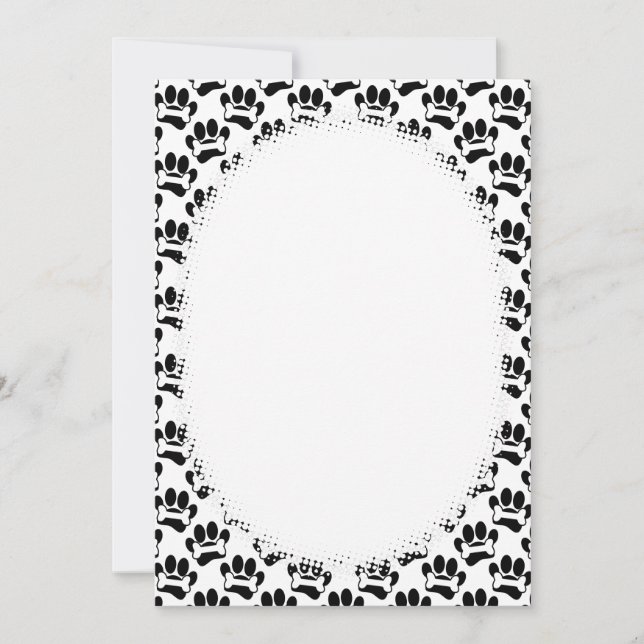 Tecknad Tass och benen Mönster DIY Blank Inbjudningar (Framsida)