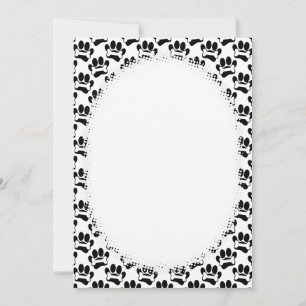 Tecknad Tass och benen Mönster DIY Blank Inbjudningar