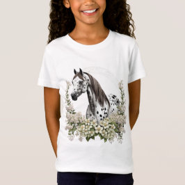 Tecknad Tattoo Art Art of Appaloosa with Gräns of T Shirt