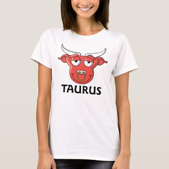 Tecknad Taurus Red Bull T Shirt (Framsida)