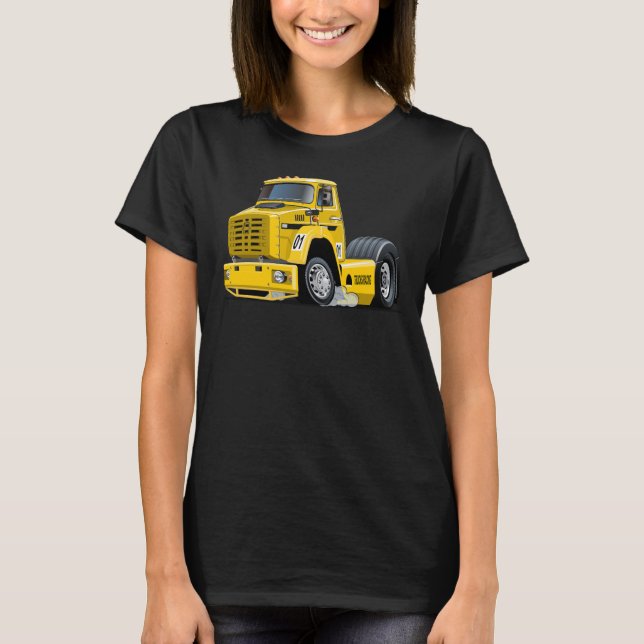 Tecknad tävlingslastbil t shirt (Framsida)