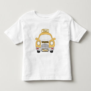 Tecknad Taxi Cab småbarn-pojkar t-shirt