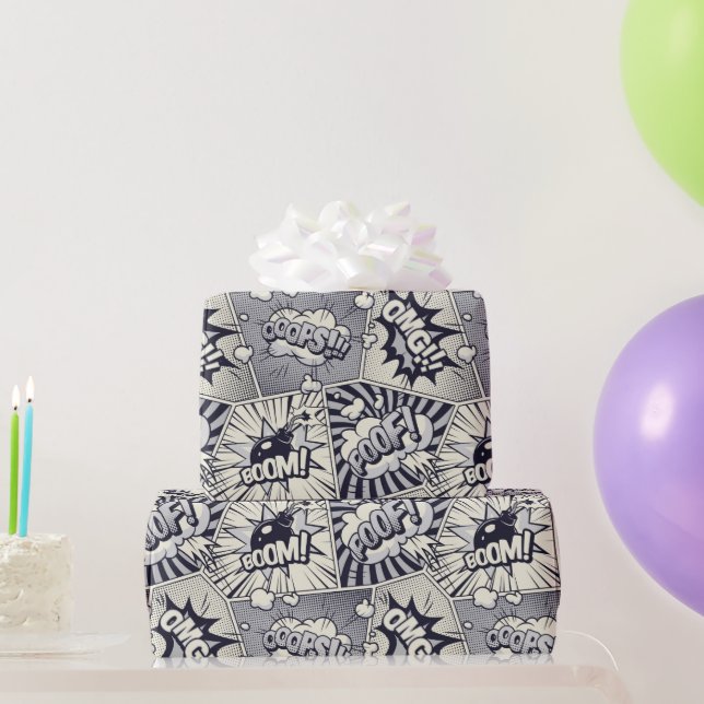 Tecknad Tecknad Bok Graphic Art Expression Presentpapper (Festgåvor)