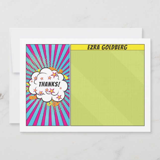 Tecknad Tecknad Bok Pub eller Bat mitzvah Tack Kort (Framsida)