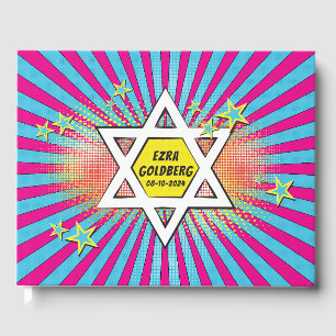 Tecknad Tecknad Bok Pub Mitzvah David stjärna i