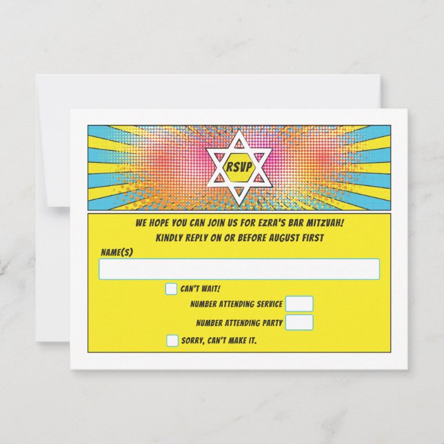 Tecknad Tecknad Bok Pub Mitzvah eller Bat mitzvah  (Framsida)