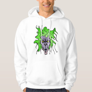 Tecknad Tecknad Bok Villain med Lila Skin Hoodie