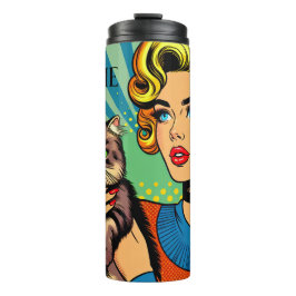 Tecknad Tecknad Kopkonst Kvinnor och Kattkonst Per