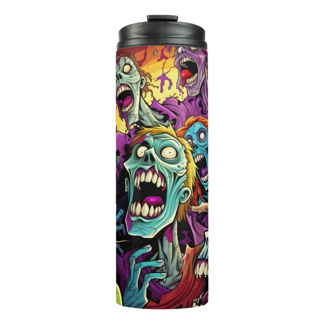 Tecknad Tecknad Zombies Tumbler Wrap T-Shirt (Framsida)