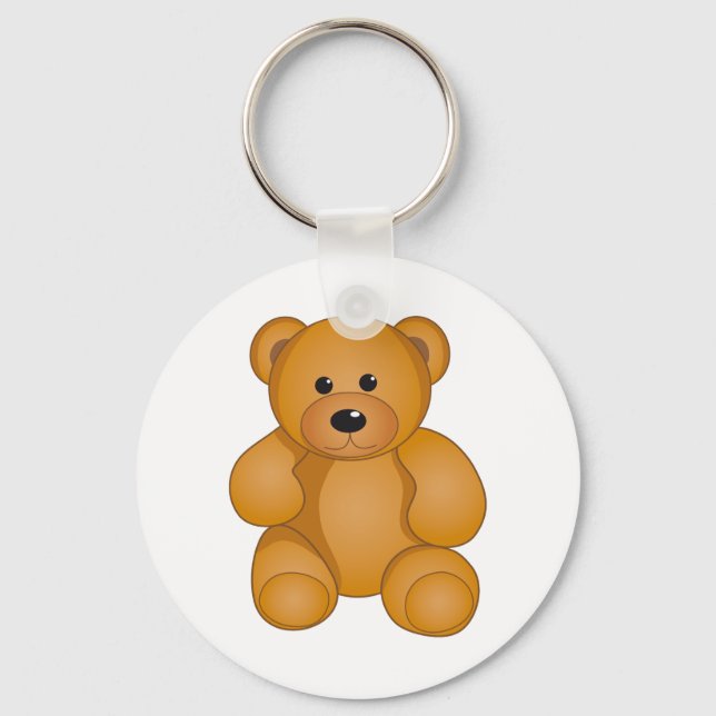 Tecknad Teddy Design Nyckelring (Framsida)