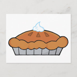 Tecknad Thanksgiving Paj Vykort