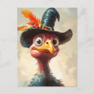 Tecknad Thanksgiving Turkiet Vykort