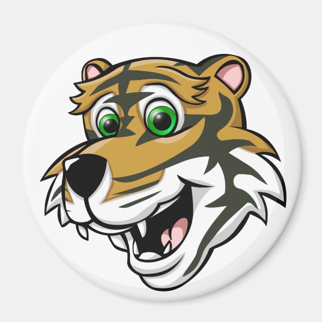 Tecknad Tiger Magnet (Framsidan)