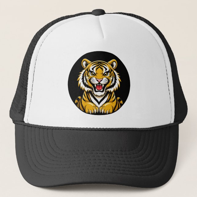 Tecknad tigerillustration keps (Framsida)